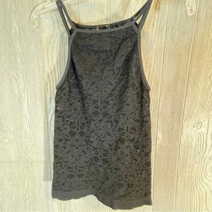 Bebe Black Double strap Lace tank top Size S